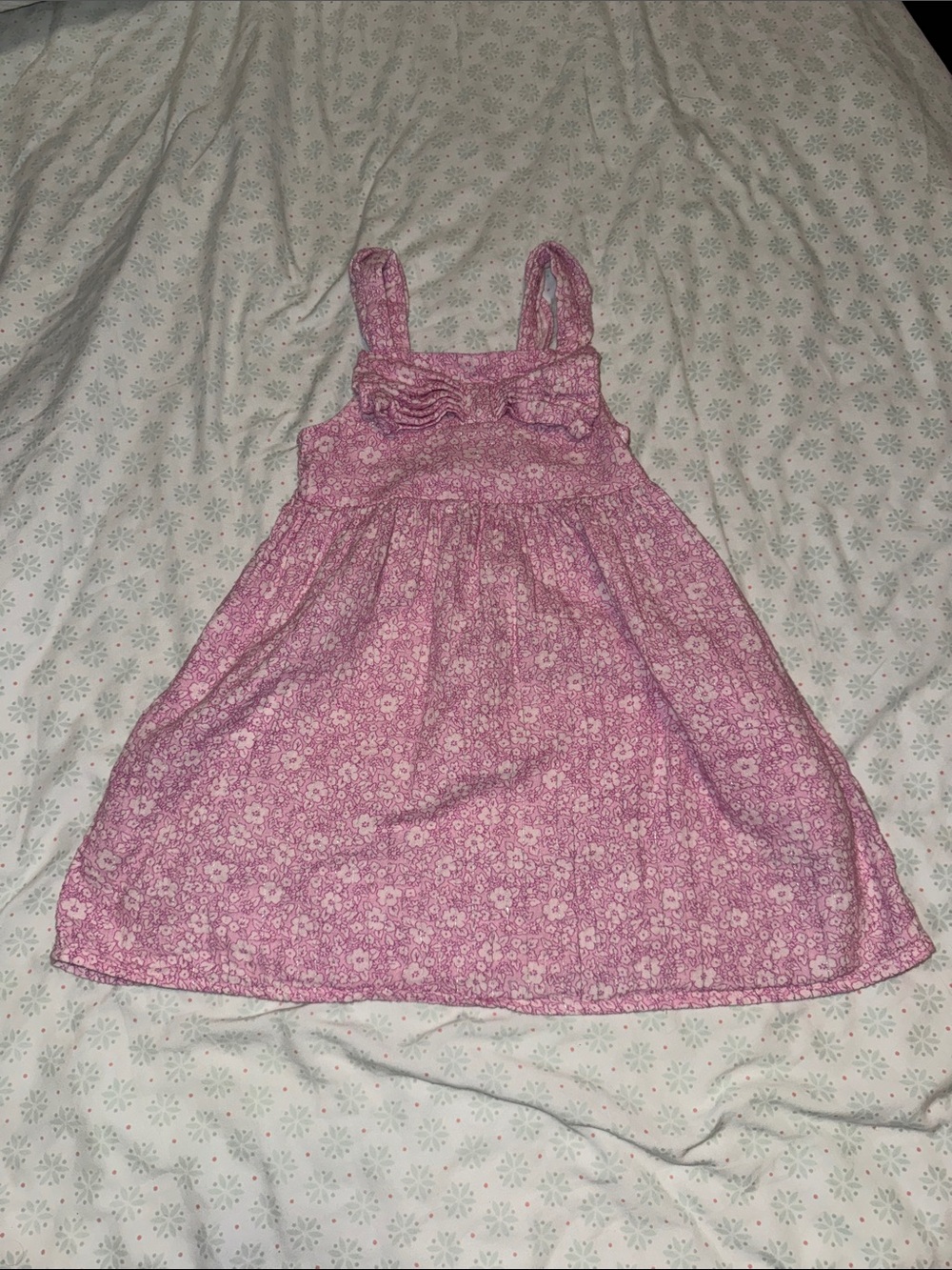 Cat & Jack Pink Floral Sundress with Ruffle Detail